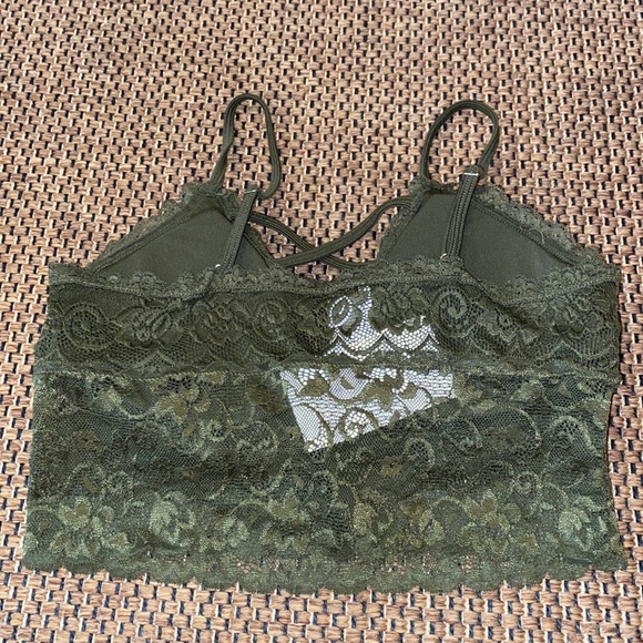 Savoir-Faire Olive Green Lace Front Strap Bra - Picture 3 of 5